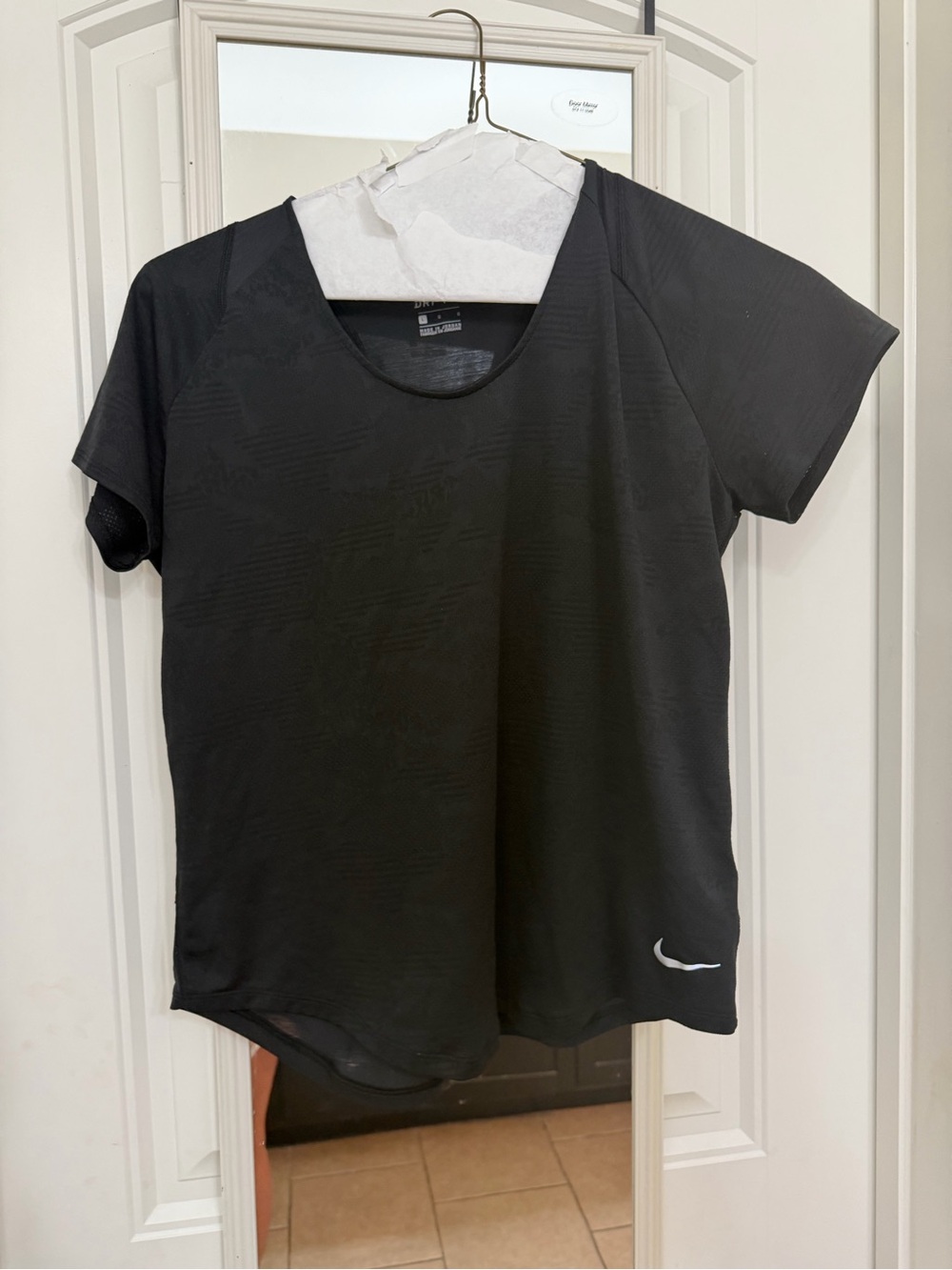Nike Black Short-Sleeve Top with Royal Blue Mesh Tank - Picture 5 of 7